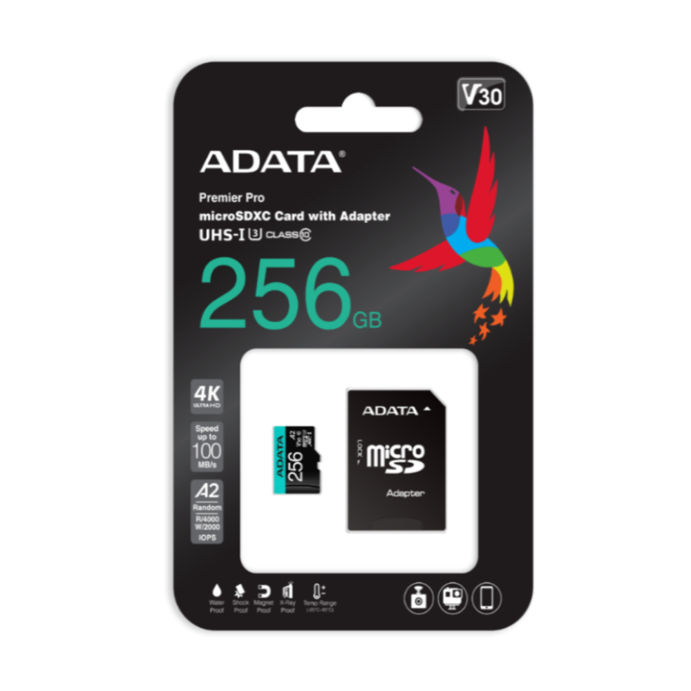 MICRO SD ADATA 256GB PREMIER PRO MICROSDXC/SDHC UHS-I U3 CLASS