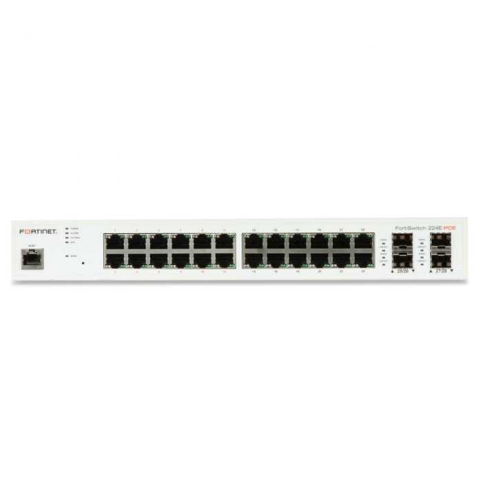 Fortinet FortiSwitch 224E-POE Conmutador L3 Gestionado 12 x 10/100/1000 (PoE+)