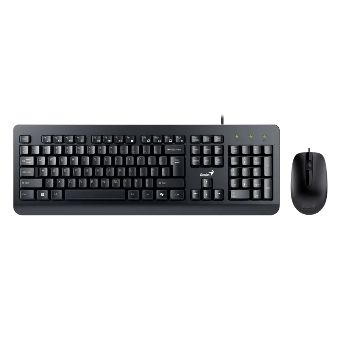 COMBO GENIUS TECLADO Y MOUSE KM-160 USB NEGRO/KIT CLASICO