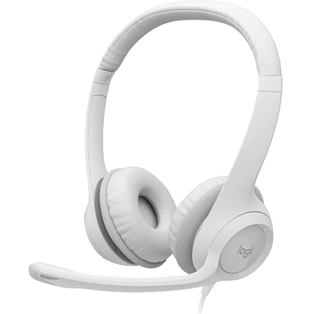 Logitech H390 Headphones USB Off White - For Computer 