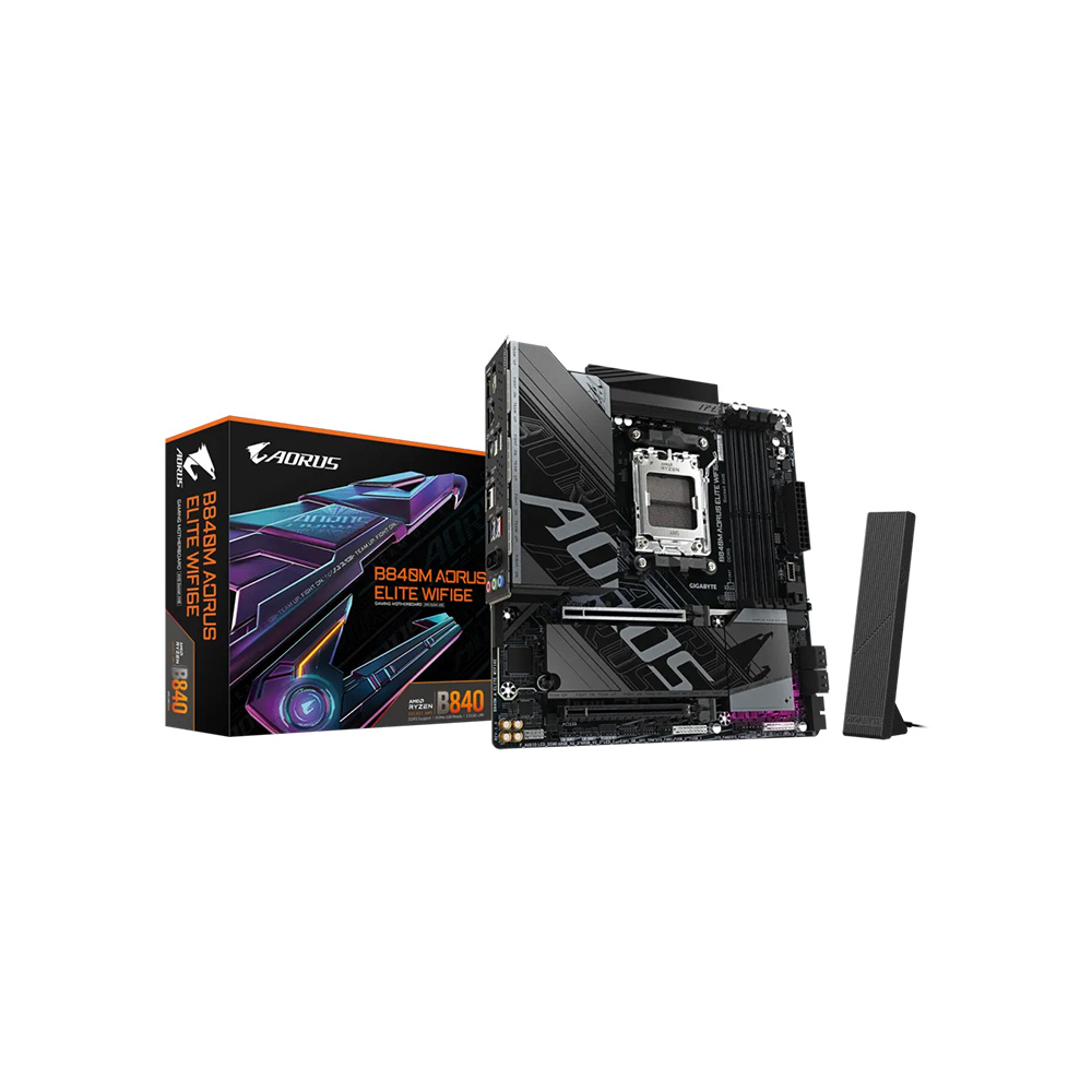 Mainboard Gigabyte B840M Aourus Elite Wifi6E Micro Atx Am5 Ddr5 B840MAELITEWIFI6E
