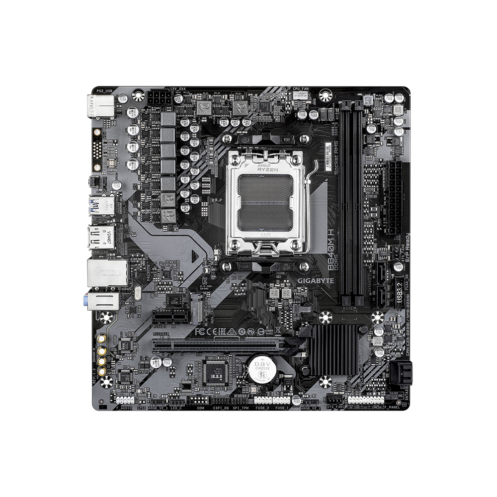 Mainboard Gigabyte B840Mh Am5 Ddr5 Ryzen 9000 8000 7000 Micro