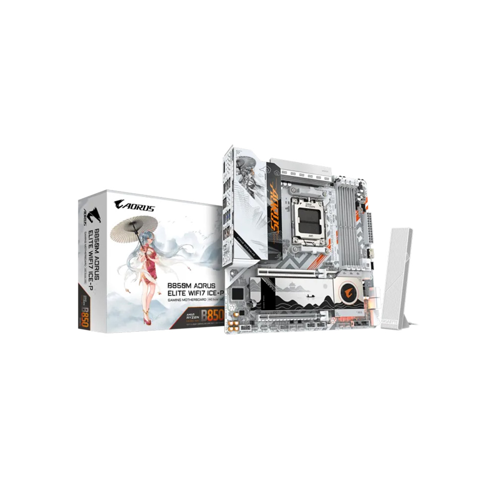 Mainboard Gigabyte B850M Aorus Elite Wifi7 Ice-P Micro Atx Am5
