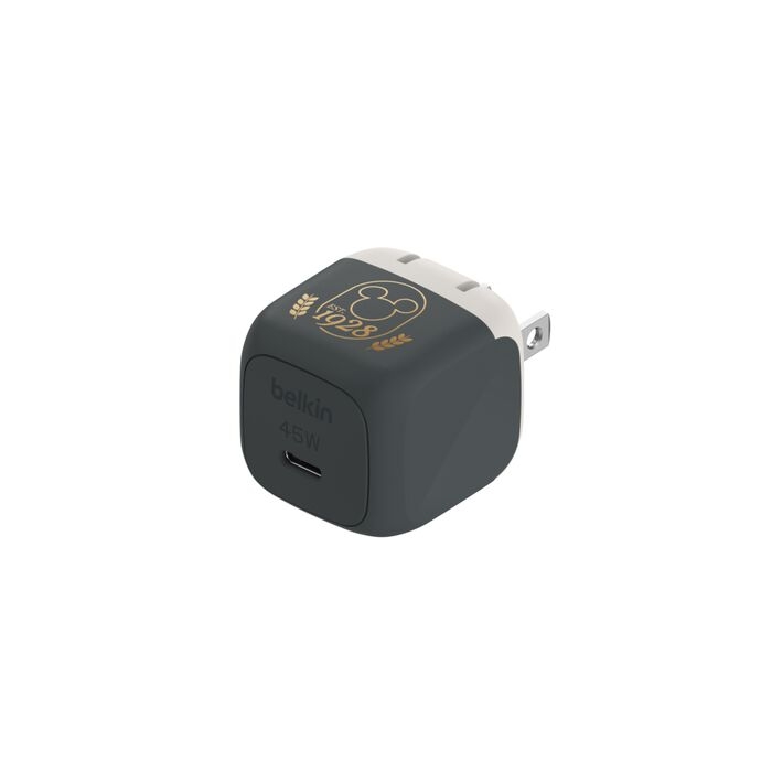  Cargador de Pared USB-C 45W Belkin Edición Disney Mickey Bloque de Carga Rápida Negro