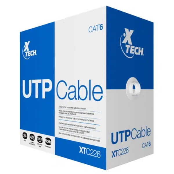 Xtech Network cable Unshielded twisted pair (UTP) 305 m Gray