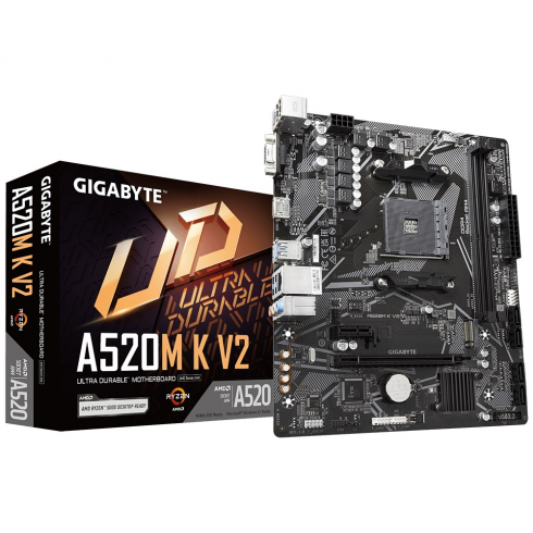 Gigabyte A520M K V2 G10 Motherboard Micro ATX Socket AM4