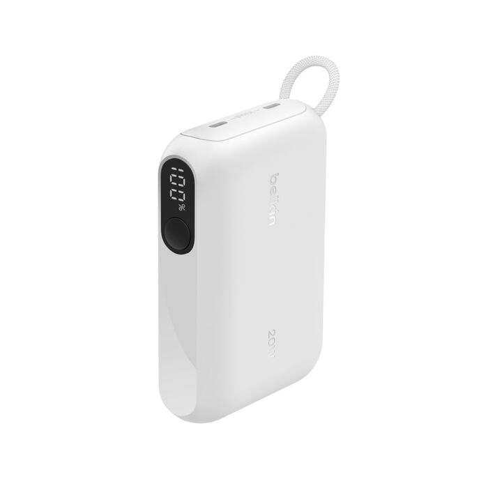 Batería portátil Belkin Power Bank 20W de litio con pantalla – Universal, blanca