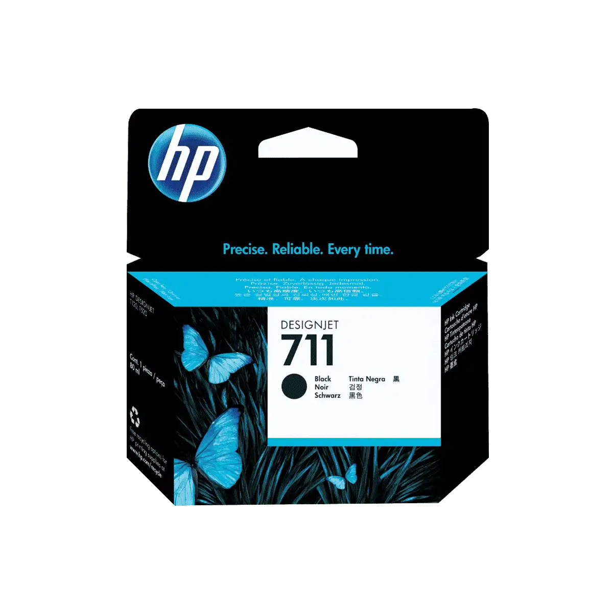 TINTA HPINC 711 NEGRO DESIGNJET T120/520 38 ML CZ129A