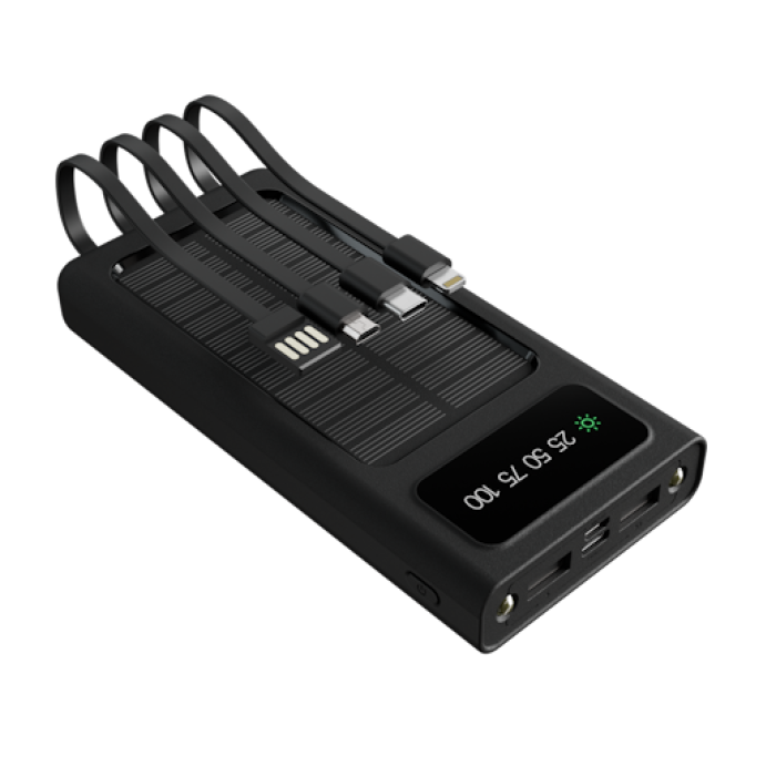 Xtech XPB-100 Solar Power Bank 24 pin USB-C / 4