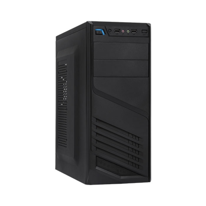 Xtech Desktop All black ATX pc case 600W ps