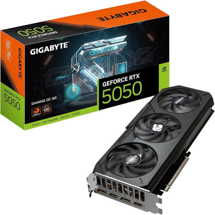 Tarjeta de Video Gigabyte NVIDIA GeForce RTX 5050 Gaming OC 8GB GDDR6 para Gaming y Streaming