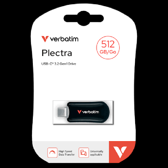 Flashmemory Verbatim 256Gb Plectra USB-C Negro 30226