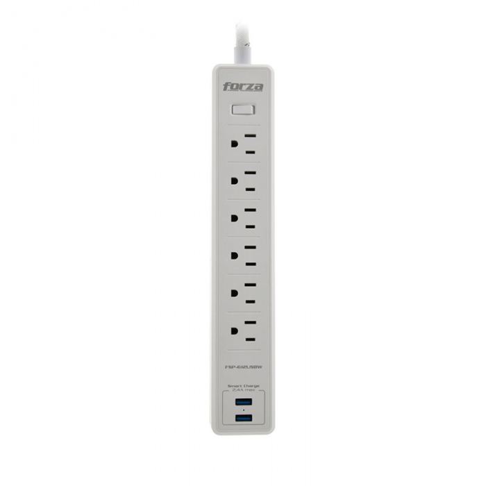 Forza Surge protector AC 110/220 V 6 Tomas de Corriente