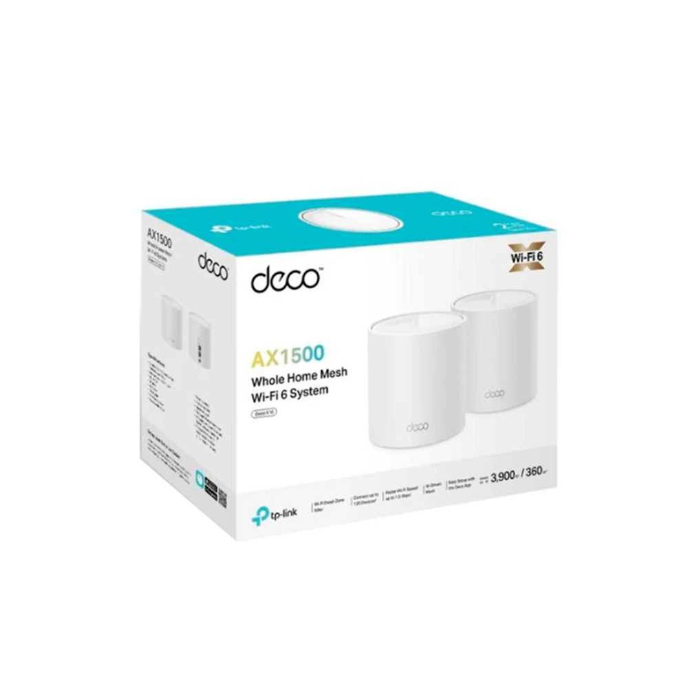 ROUTER/TPLINK/ DECO X10 /2-PACK SISTEMA WIFI  DE MAYA AX15000