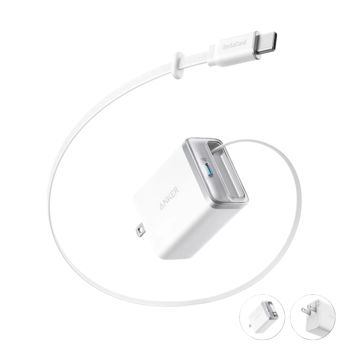 Cargador Nano De Anker (35W, Cable USB-C Retráctil Incorporado)