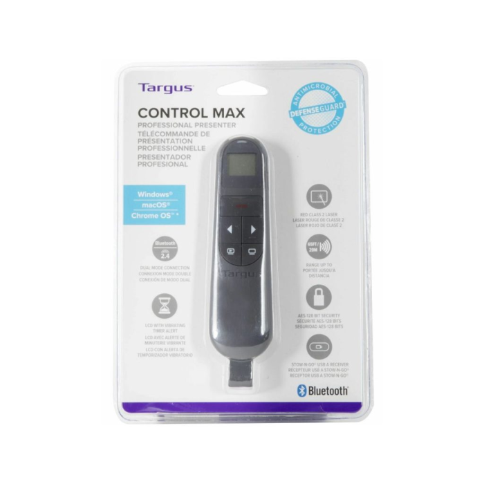Presentador Targus Amp06804Amgl Bluetooth Hasta 20Mt Negro Pantalla Temporizador