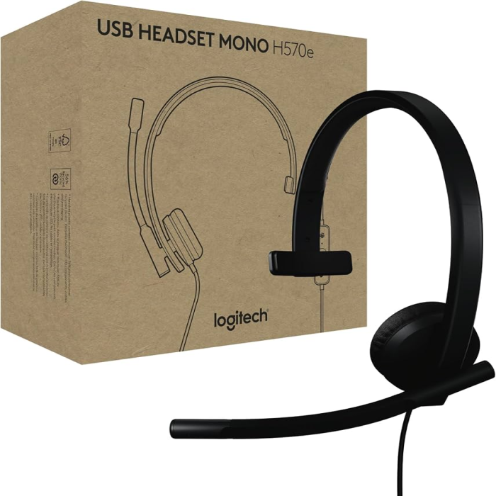 Headsets Logitech H570E USB Cancelacion Eco Y Ruido Pc O 981-001428