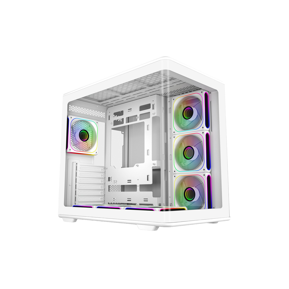 Case Cooler Master Mid Tower Elite 600 blanco 1X120Mm Argb E600-WGNN-S01