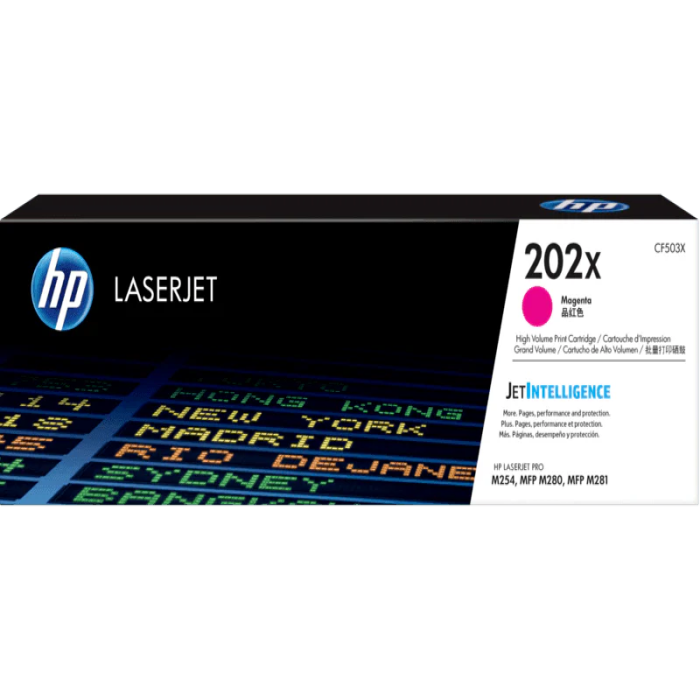 HP 202X Alto rendimiento magenta original LaserJet cartucho de tóner