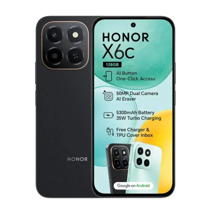 Celular Honor X6E 4Gb RAM 256Gb Alm 6.61 Pulg 50Mp X6ENEGRO