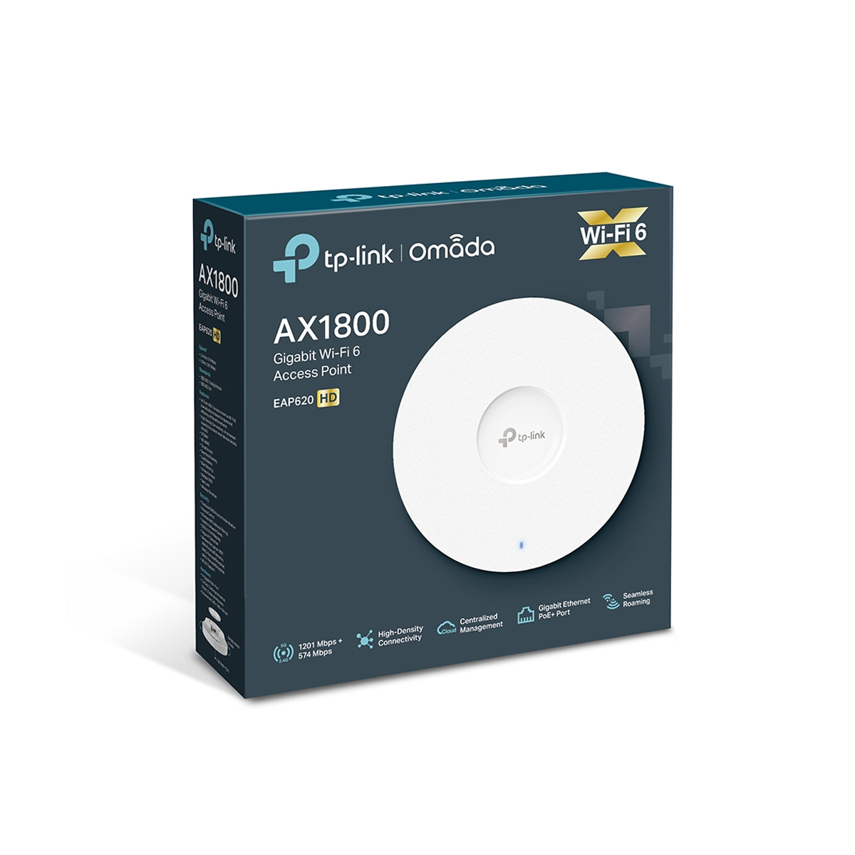 ACCESS POINT TP-LINK EAP620HD, AX1800, DUAL BAND, MU-MIMO, ALTA DENSIDAD,