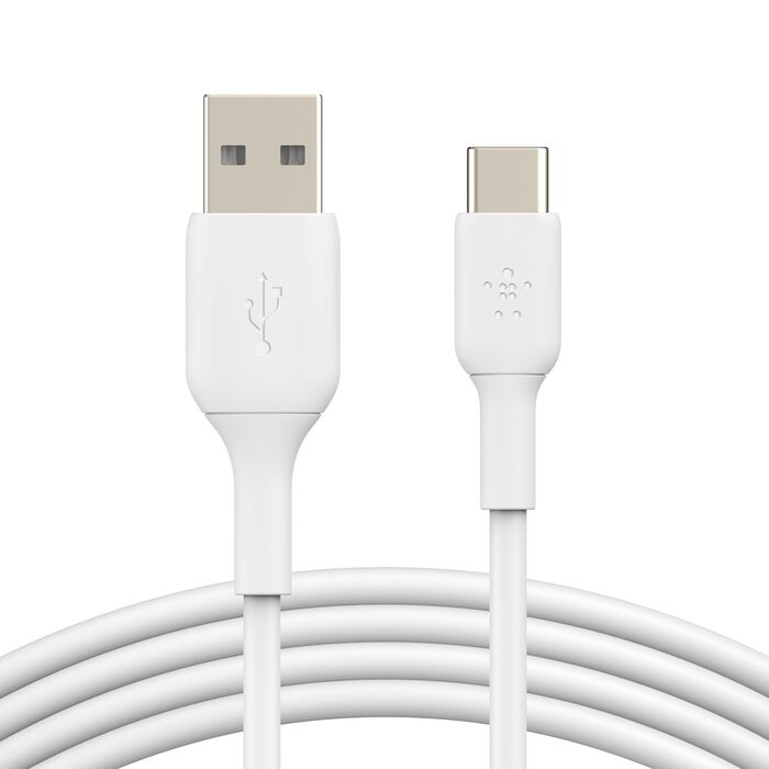  Cable USB-A a USB-C 2m Belkin BoostCharge Cable de Carga de 15W y Sincronización Flexible Blanco