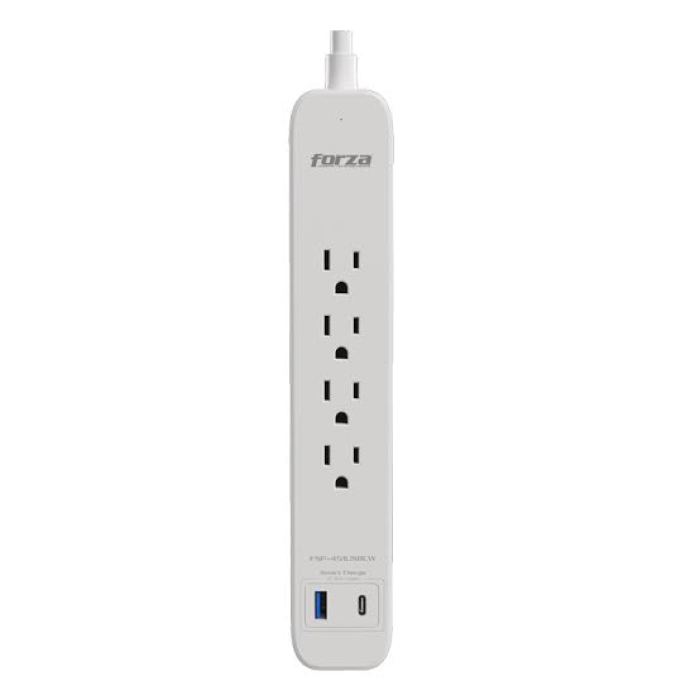 Forza Surge protector AC 110/220 V 4 Tomas de Corriente FSP-451USBCW