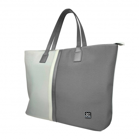 Klip Xtreme - Notebook carrying case and handbag - 15.6" - 1200D polyester - Gray/White - Ladies Bag