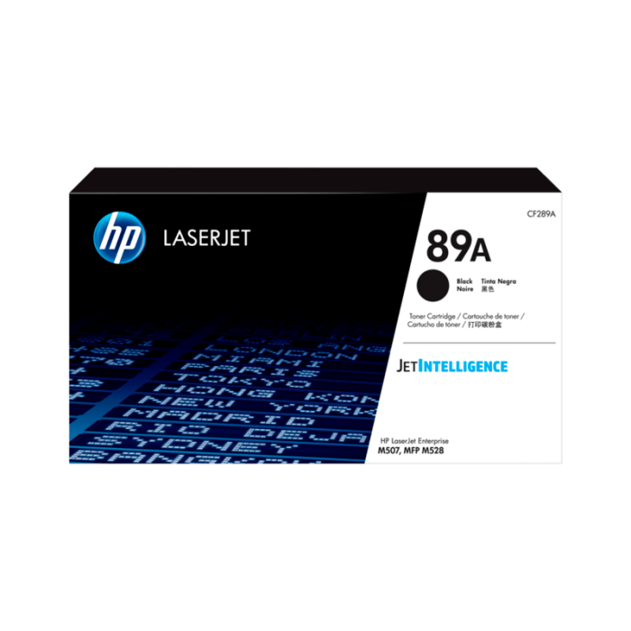 HP 89A Negro original LaserJet cartucho de tóner (CF289A) para