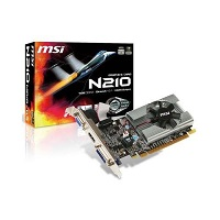 MSI N210-MD1G/D3 - Tarjeta gráfica - GF 210 - 1 GB GDDR3 - PCIe 2.0 x16 - DVI, D-Sub, HDMI