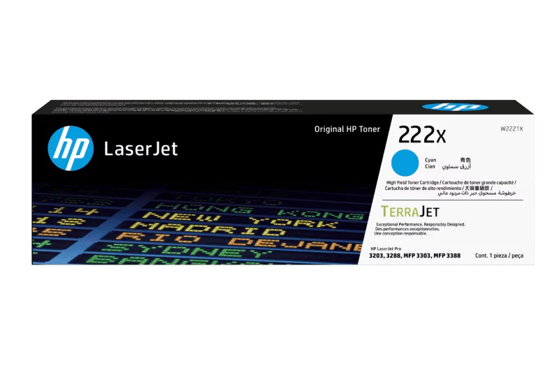 HP 222X Toner cartridge Cyan ORIGINAL LASERJET TON