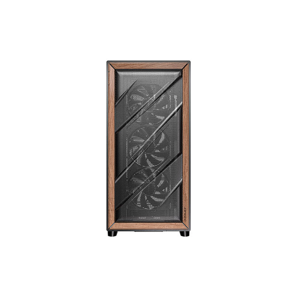 Case Antec Flux Wood negro Mid Tower 3X120Mm In Front FLUXBLACK