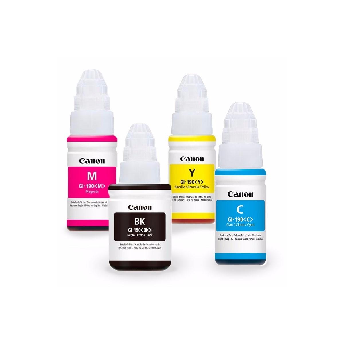 Botellas Canon Gi190 pack 4 Colores 0667C015Aa GI190PACK