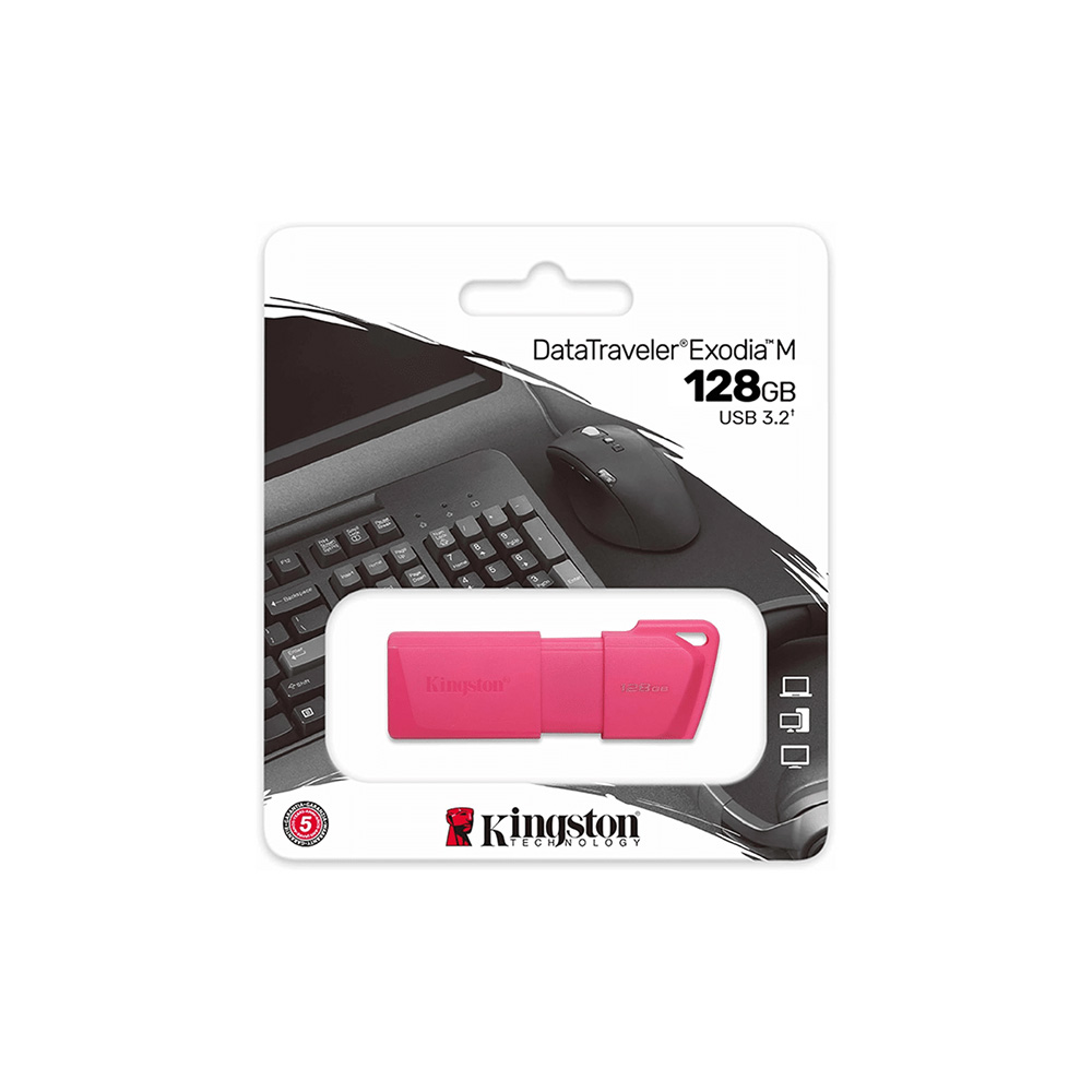 FLASHMEMORY KINGSTON/DATATRAVELER EXODIA M 128GB USB3.2 PINK