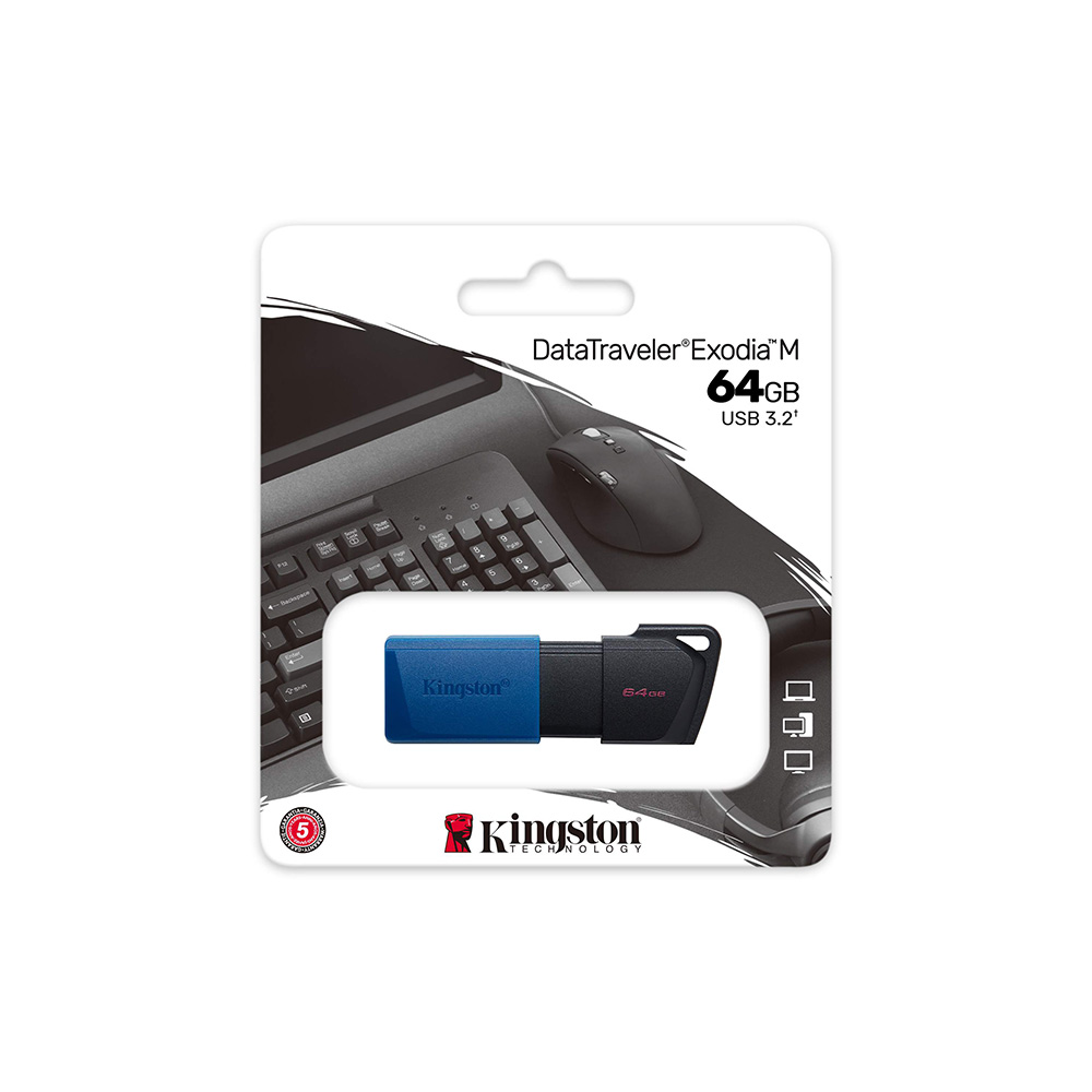 FLASHMEMORY KINGSTON/DATATRAVELER EXODIA M 64GB USB3.2 BLUE