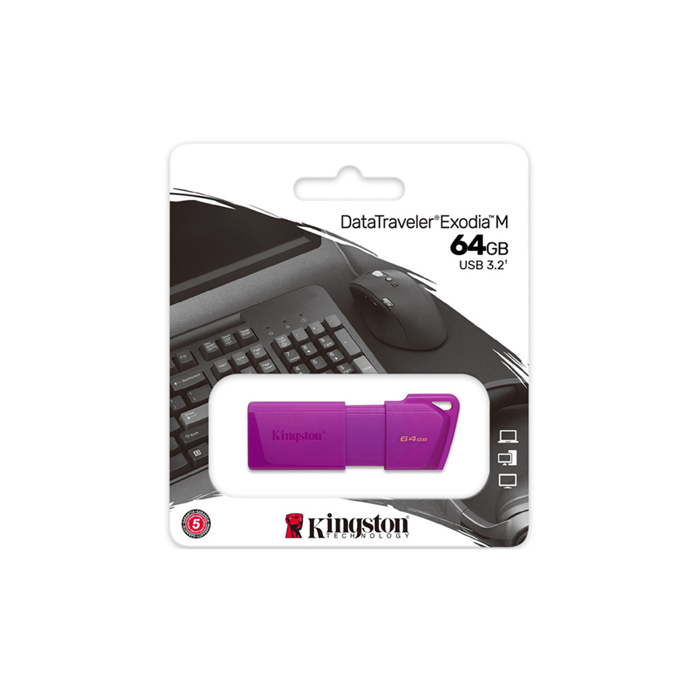 FLASHMEMORY KINGSTON/DATATRAVELER EXODIA M 64GB USB3.2 PURPLE