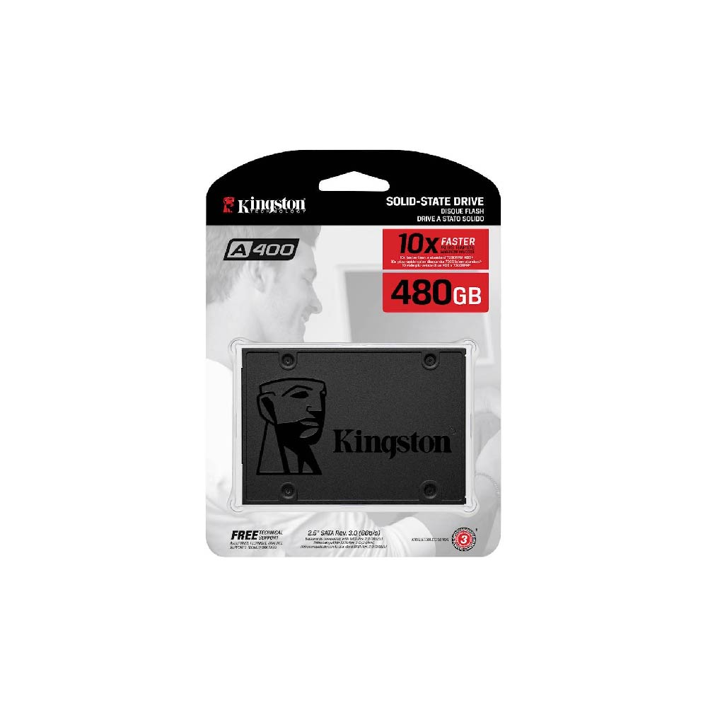 Kingston A400 SSD 480 GB interno 2.5" SATA 6Gb/s SA400S37/480G