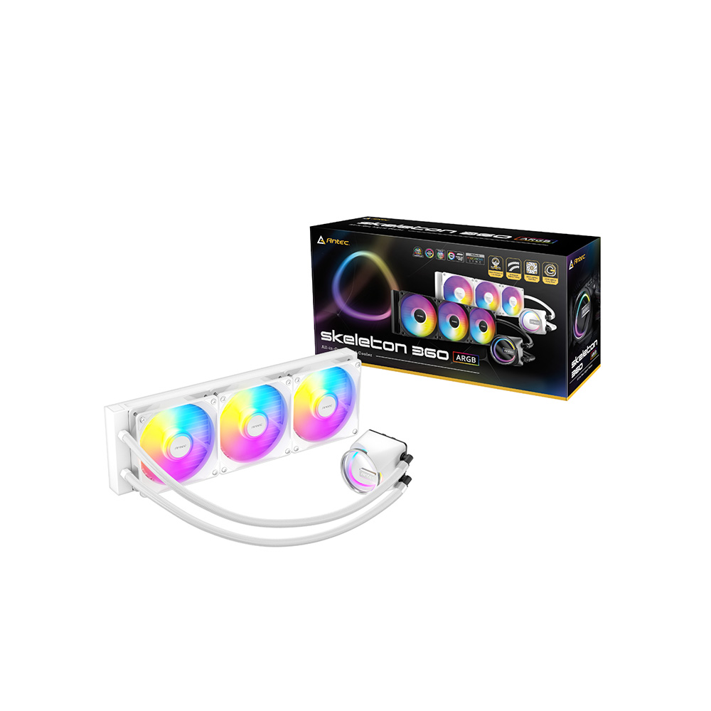 COOLER ANTEC/SKELETON 360 ARGB WHITE COMPATIBLE LGA1700 LGA1851 AM4 AM5