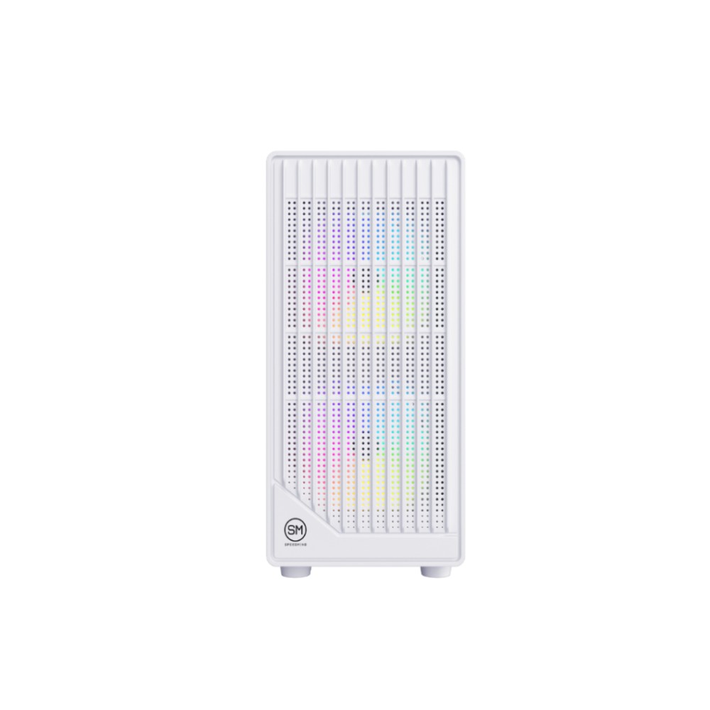 Case Speedmind Midtower Gamer 3X120 Mm Ventilador Vidrio Templado Blanco SMGSM