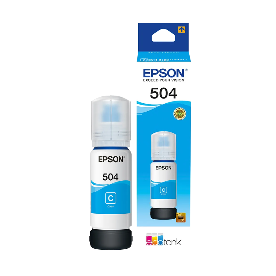 Epson 504 70 ml cián original recarga de tinta para T504220-AL