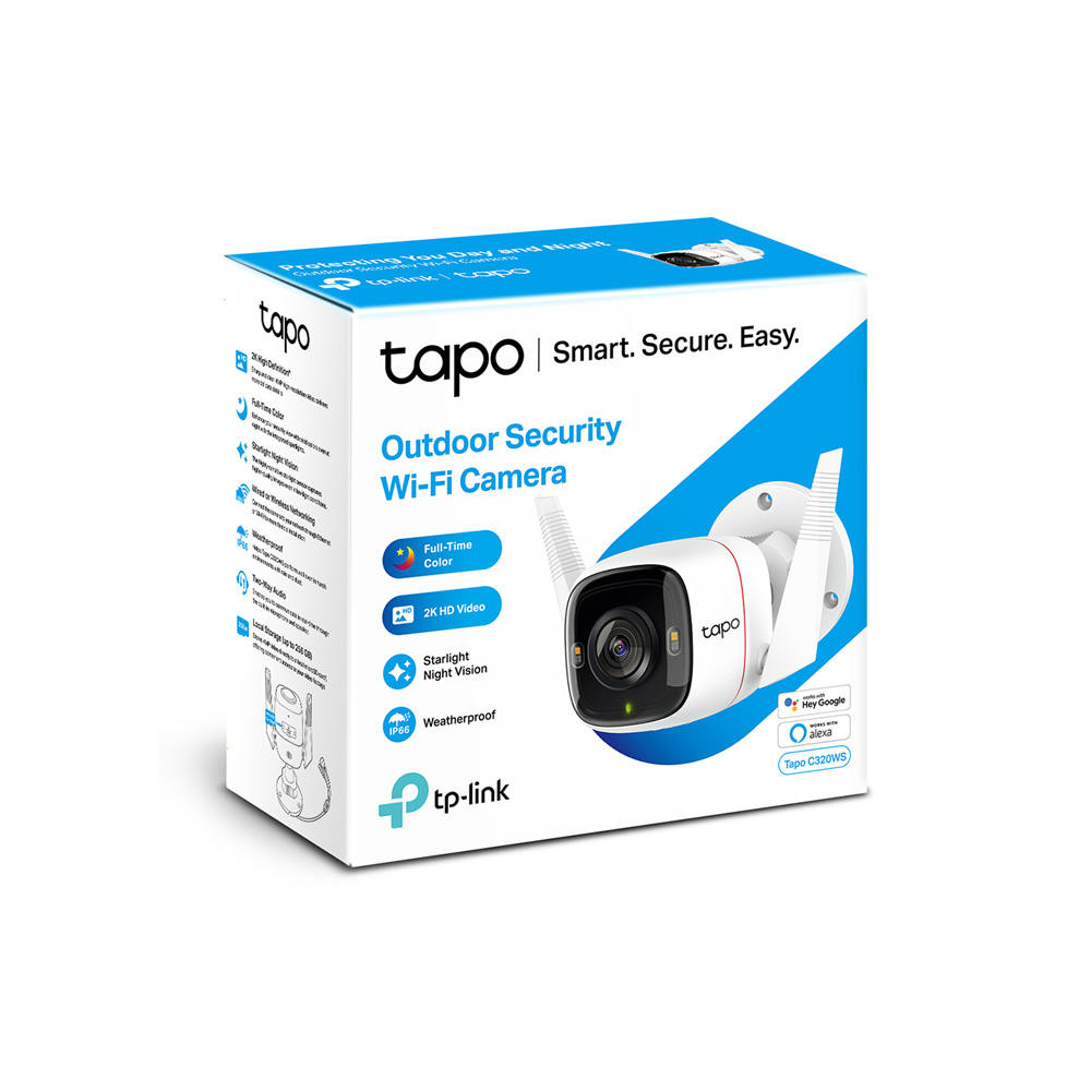CAMARA TPLINK/TAPO C320WS /EXTERIOR / WIFI /VISION NOCTURNA A COLOR/256GB/