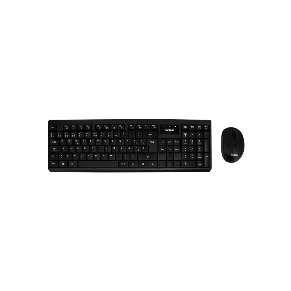 Combo Teros Te-4071N Wireless Teclado Y Mouse 2.4Ghz Color Negro