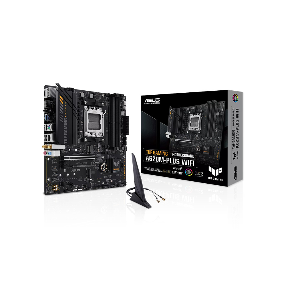 MAINBOARD ASUS TUF GAMING A620M-PLUS WIFI AM5 DDR5 WIFI 6
