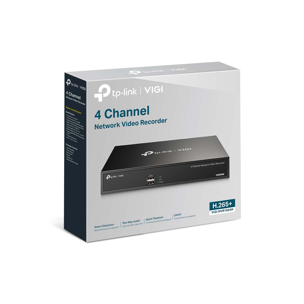 Grabadora Tplink Vigi Nvr1004H 4 Canales 1 Rj45 1 Hdmi