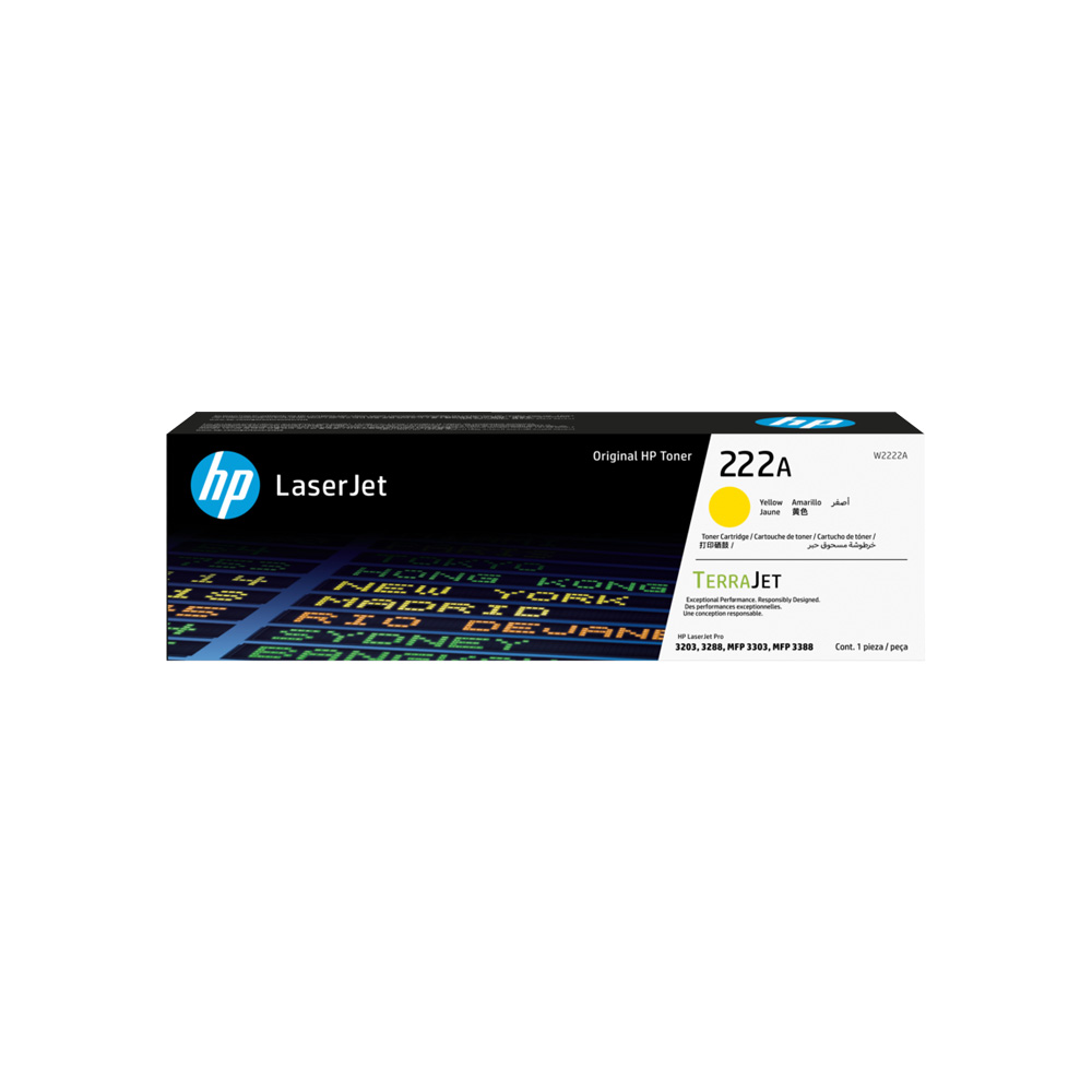 HP 222A Cartucho de tóner amarillo original LASERJET TONER CART W2222A