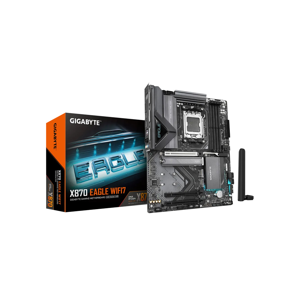 MAINBOARD/GIGABYTE X870 EAGLE WIFI7 AM5 RYZEN 9000/8000/7000 SERIES 4 SLOTS